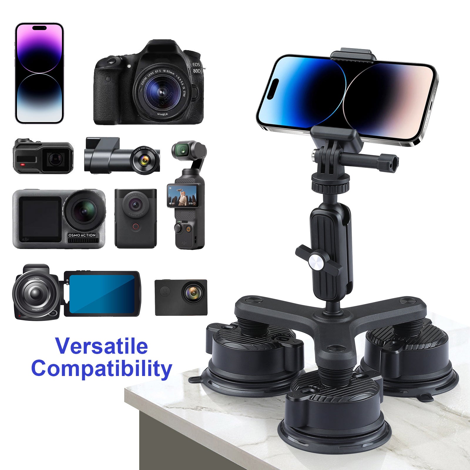 K01-3LP Extension Rod Sucker Mount Action Camera Bracket Car Shooting Support Stand K01-3LP Extension Rod Sucker Mount Action Camera Bracket Car Shooting Support Stand